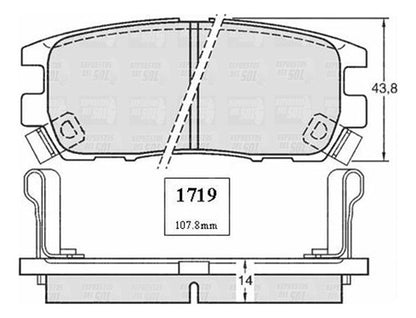 Pastilla Freno Trasero Mitsubishi Montero 3.5 1997 2001