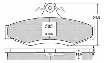 Pastilla Freno Trasero Ssangyong Korando 2299 1996 2005