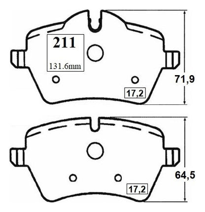 Pastilla Freno Delantero Mini Clubman 1.6 2006 2014
