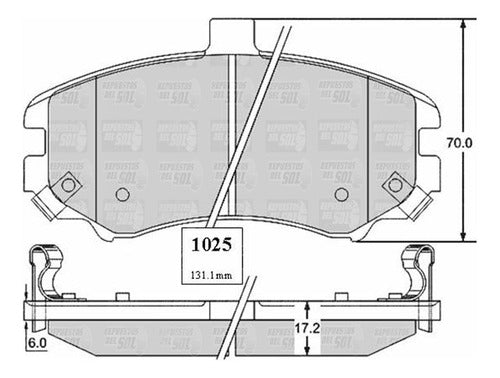 Pastilla Freno Delantero Hyundai Elantra 1.6 2001 2007