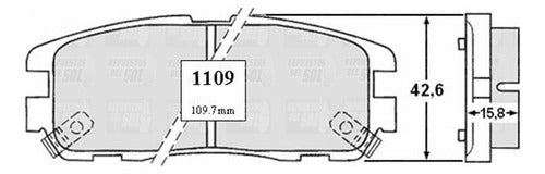Pastilla Freno Trasero Isuzu Jeep Trooper 3.1 1992