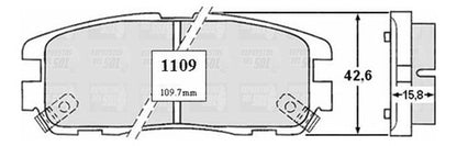 Pastilla Freno Trasero Chevrolet Luv 1.6 1989