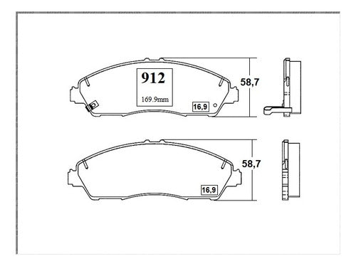 Pastilla Freno Delantero Honda Ridgeline 3.5 2017