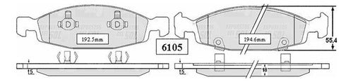 Pastilla Freno Delantero Jeep Grand Cherokee 4.0 1999 2004