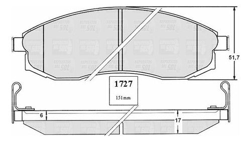 Pastilla Freno Delantero Mitsubishi L200 2.4 2001 2005