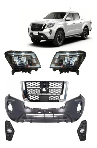 Parachoque Delantero Nissan New Navara 2021 2024 + Opticos