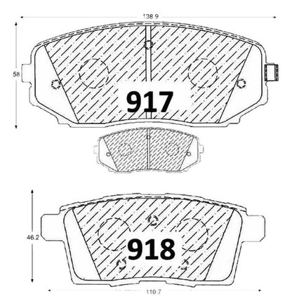 Pastilla Freno Mazda Cx9 2007 2016 Delanteras Traseras