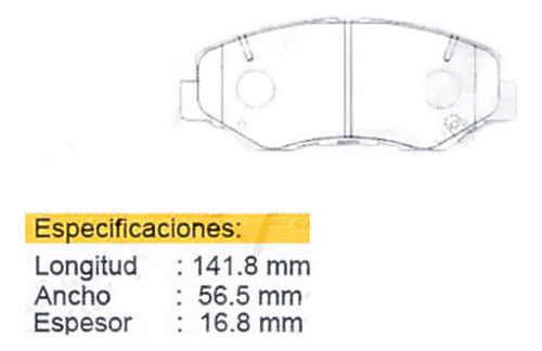 Pastilla Freno Delantero Honda Pilot 3.5 J35z 2009 2016