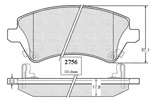 Pastilla Freno Delantero Toyota Corolla 1.8 2004 2008
