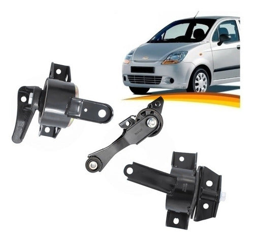 Juego Soporte Motor Chevrolet Spark 0.8 2006 2009 3 Uds
