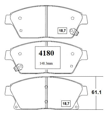 Pastilla Freno Delantero Chevrolet Tracker 1.8 2013 2017