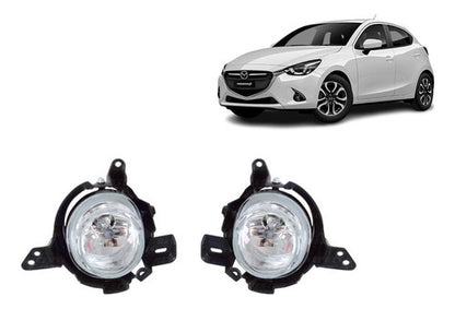 Kit Neblinero Mazda 2 Hb 1.5 2016 2019 Bisel Negro