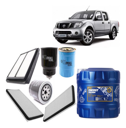 Kit Filtros Nissan Navara 2.5 2007 2013 Diesel + Aceite