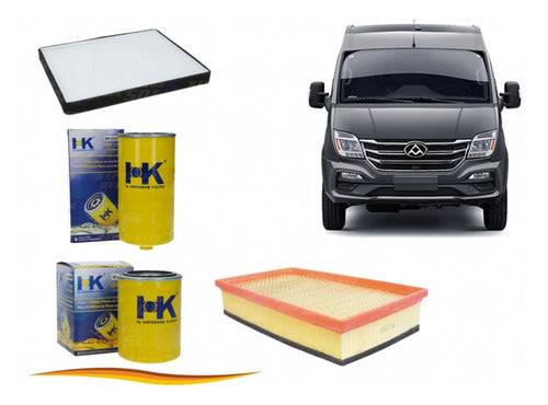 Kit Filtros Maxus V80 2.5 18-22 Aceite Aire Petróleo Polen