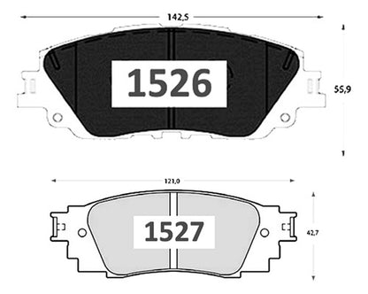 Kit Pastillas Delanteras + Traseras Freno Gtx Lexus Ux250 2019 2024