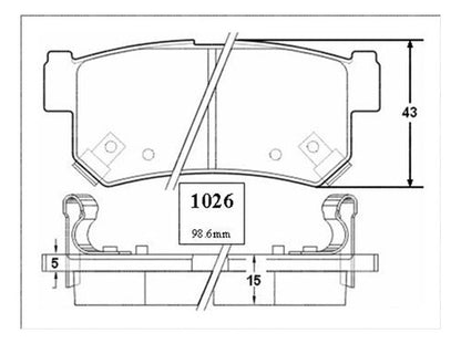 Pastilla Freno Trasero Ssangyong Rexton 2.9 2002