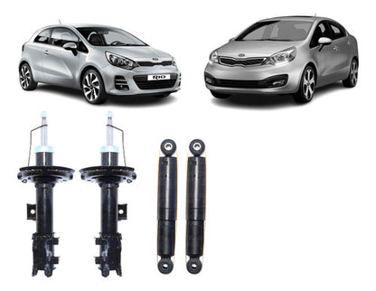 Par Amortiguador Kia Rio 4 5 2012 2018 Delantero + Traseros
