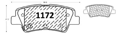 Pastilla Freno Hyundai Accent Rb 2011 2020 Trasera