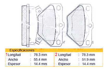 Pastilla Freno Trasero Toyota Corolla 1.6 3zzfe 2002 2003