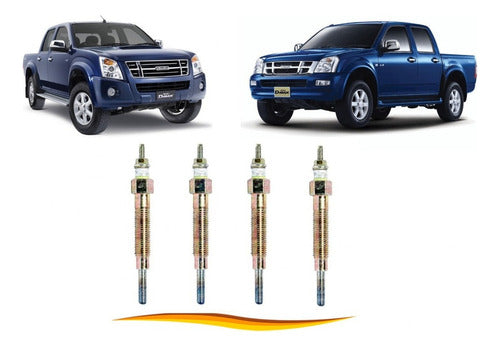 Juego 4 Bujías Incandescentes Chevrolet Dmax 3.0 2005-2011