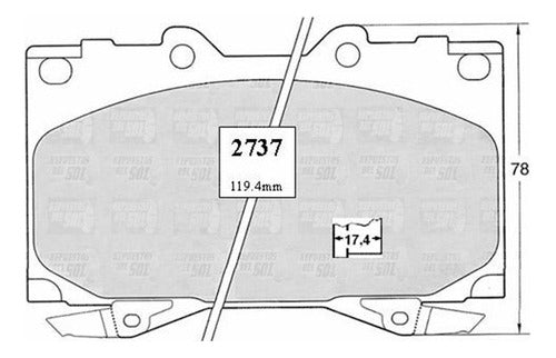 Pastilla Freno Delantero Toyota Sequoia 4.7 2001 2007