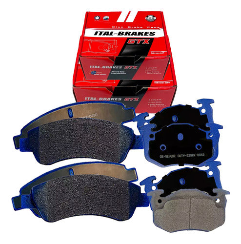 Kit Pastillas Delanteras + Traseras Freno Gtx Peugeot 206 2000 2011