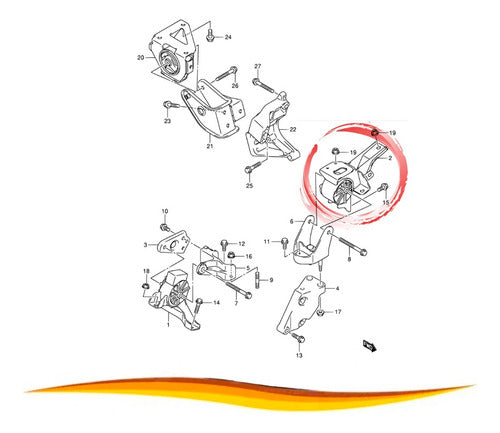 Soporte Motor Suzuki Alto K10 1.0 2011 2015