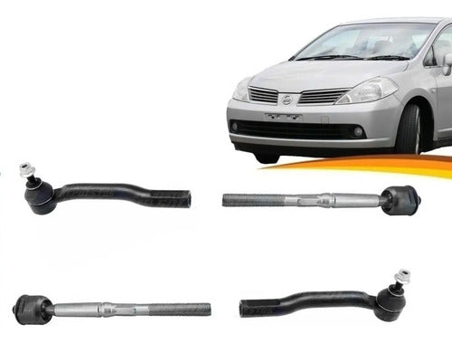 Brazo Axial Nissan Tiida 2006 2014 + Terminales Kit X 4