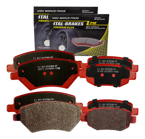 Kit Pastillas Delanteras + Traseras Freno Chery Fullwin 2011 2021