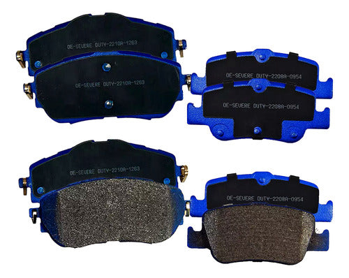 Kit Pastillas Delanteras + Traseras Freno Gtx Toyota Corolla 2013 2021