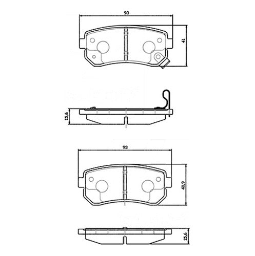 Pastilla Freno Trasero Kia Cerato 5 2011 2013