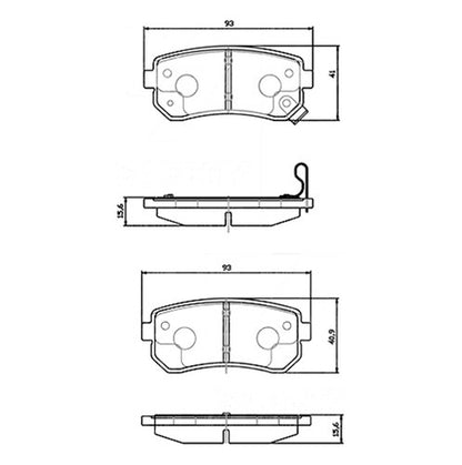 Pastilla Freno Trasero Kia Cerato 5 2011 2013