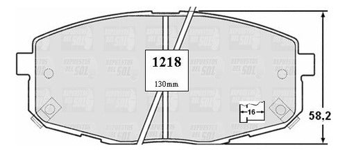 Pastilla Freno Delantero Kia Koup 1.6 2010 2014