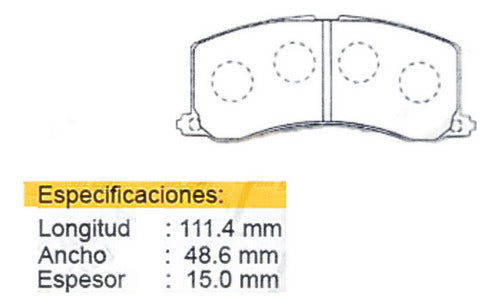 Pastilla Freno Delantero Suzuki Baleno 1.3 G13bb 1996 2003