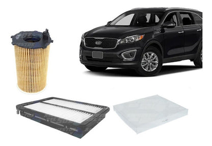 Kit Filtros Kia Sorento 3.3 2016 2018 Aire Aceite Polen