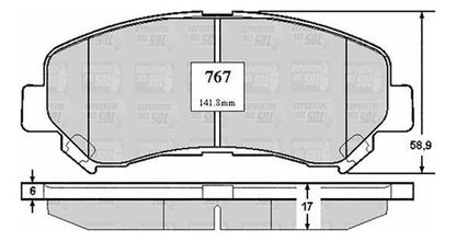 Pastilla Freno Delantero Nissan Qashqai 2.0 2009 2015
