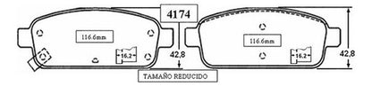 Pastilla Freno Trasero Opel Astra Enjoy 1.4 2015