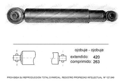 Par Amortiguador R/L Trasero Labo Pickup 800 1996 2000