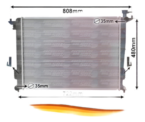 Radiador Motor Hyundai Tucson 2.0 2010 2015 Mecanico