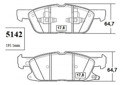 Pastilla Freno Delantero Ford Fusion 2.0 2017 2019
