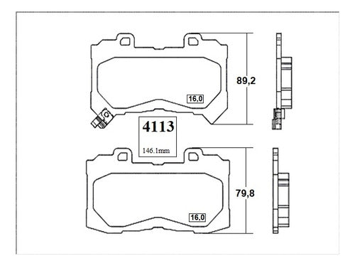 Pastilla Freno Delantero Chevrolet Colorado 2.8 2015 2018