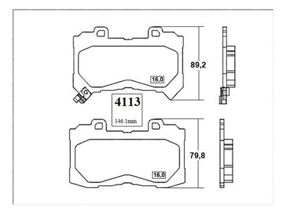 Pastilla Freno Delantero Chevrolet Colorado 2.8 2015 2018