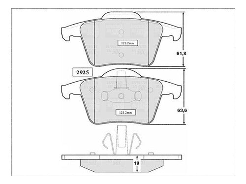 Pastilla Freno Trasero Volvo Xc90 2400i 2009 2014