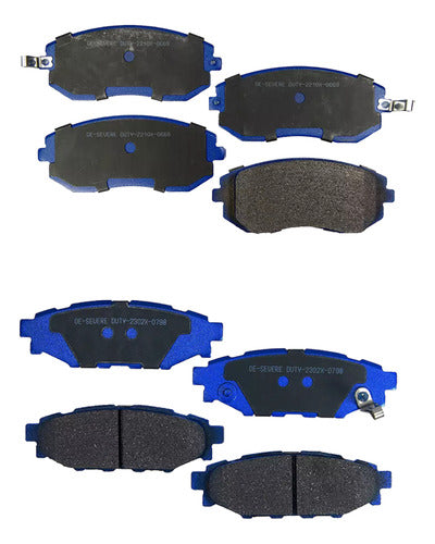 Kit Pastillas Delanteras + Traseras Freno Subaru Forester 2002 2014