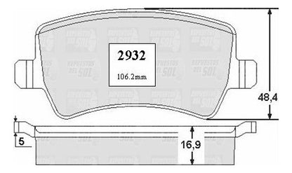 Pastilla Freno Trasero Volvo S60 1.6 2014 2016