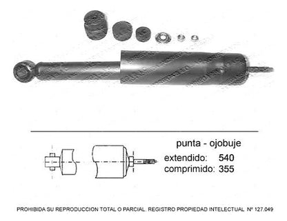 Par Amortiguador R/L Trasero Nissan Sunny 1.3 1982 1990