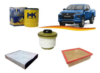 Kit Filtros Mitsubishi L200 2.4 16-22 Aceite Aire Polen Pet