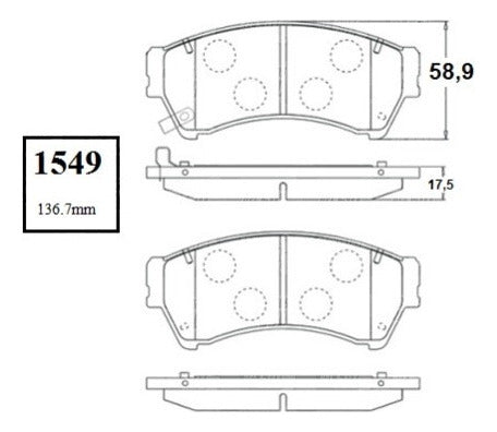 Pastilla Freno Delantero Mazda Mazda 6 2006 2007