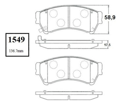 Pastilla Freno Delantero Mazda Mazda 6 2006 2007