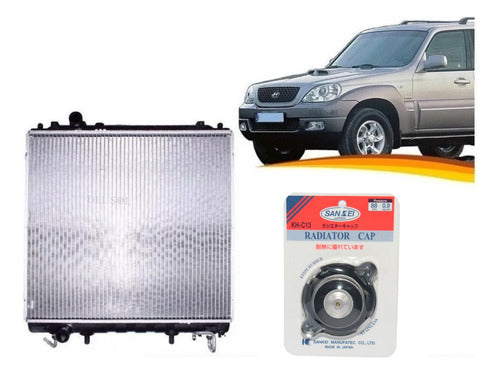 Radiador Motor Terracan 2.9 Diesel Crdi Automatico + Tapa
